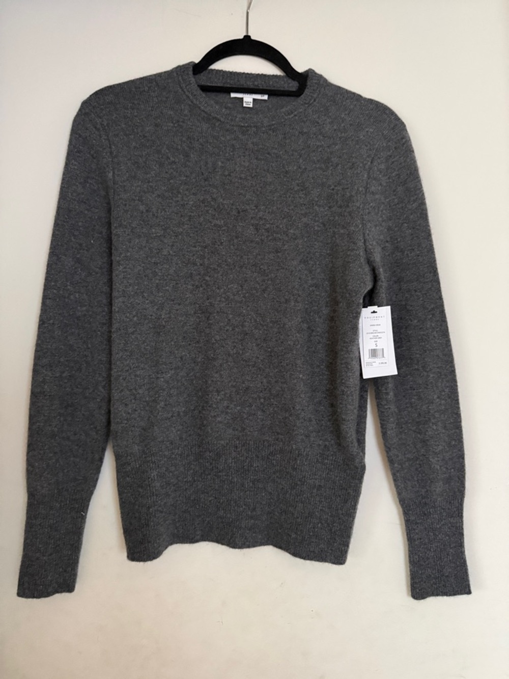 Equipment charcoal cashmere sweater NWT